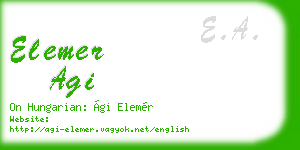 elemer agi business card