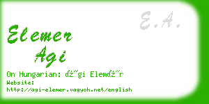 elemer agi business card